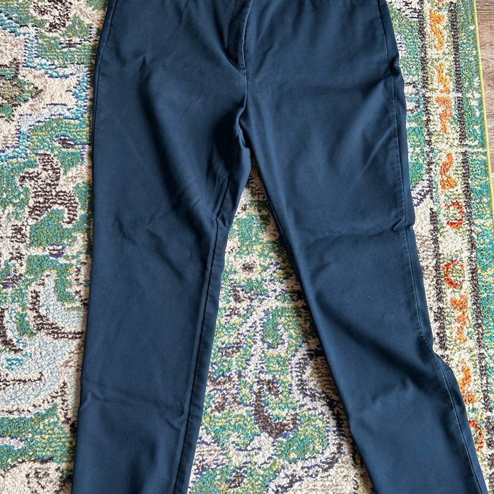 Stylish Navy Blue Straight-Legged Pants